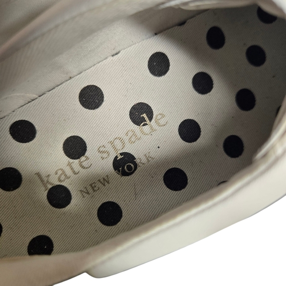 Kate Spade White and Black Polka Dot Sneakers 8B - Picture 9 of 10